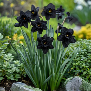 Нарцисс Тень Королевы купить по цене от 500р. в интернет-магазине «Посадика» с доставкой почтой в в Хилоке и по всей России – [изображение №1].